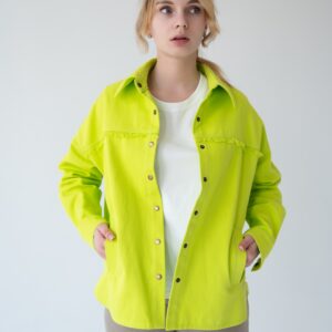 Сорочка джинсова салатова