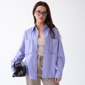 Сорочка джинсова лавандова